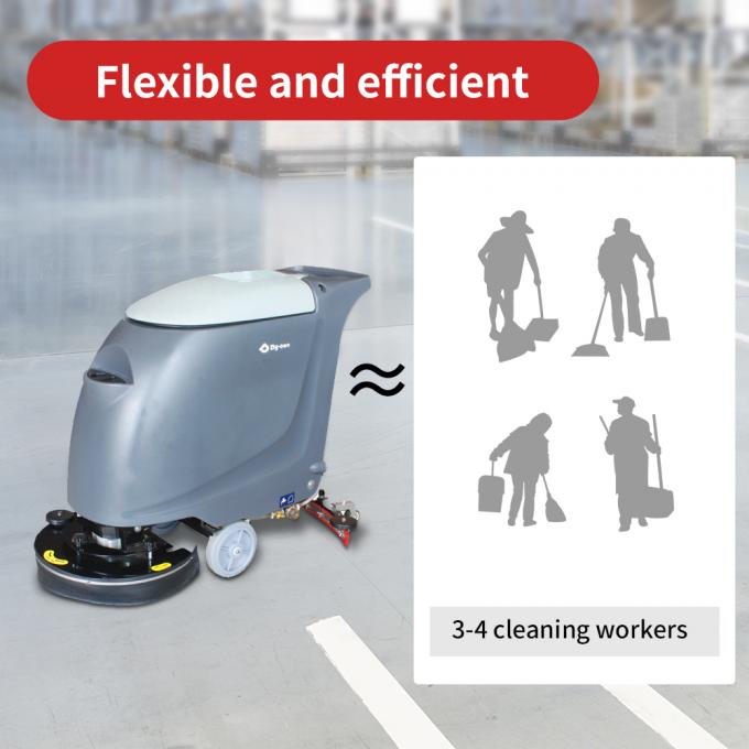 المشي الصناعية القابلة لإعادة الشحن وراء آلة الغسيل الكلمة لغسل الأرضيات 2